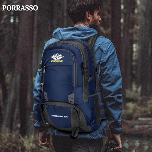 Mochila de senderismo 60L impermeable para camping y trekking miniatura 2