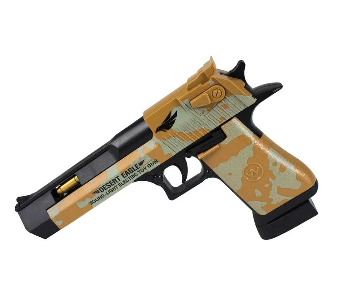 Desert Eagle Police Toy Gun Pistol with Light and Sound Police Army Style Pistol Gun Toy with Moving Top Loader Telescopic Barrel and Target Projection Effect Toy or Kids (B0CT5VG3KT) Amazon Price History, Amazon Price Tracker