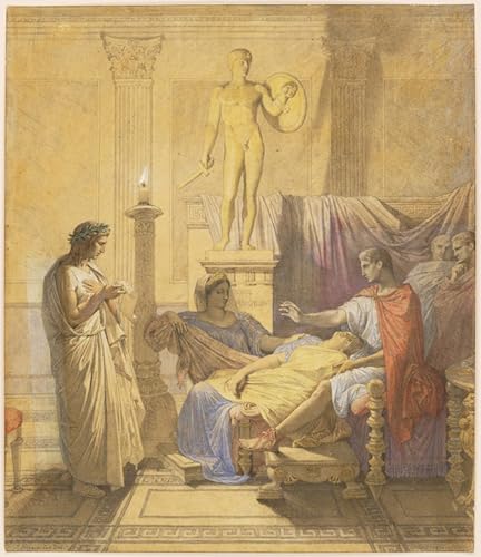 Tableau Virgile lisant l'Énéide à Auguste reproduction d'art sur toile 60x90cm
