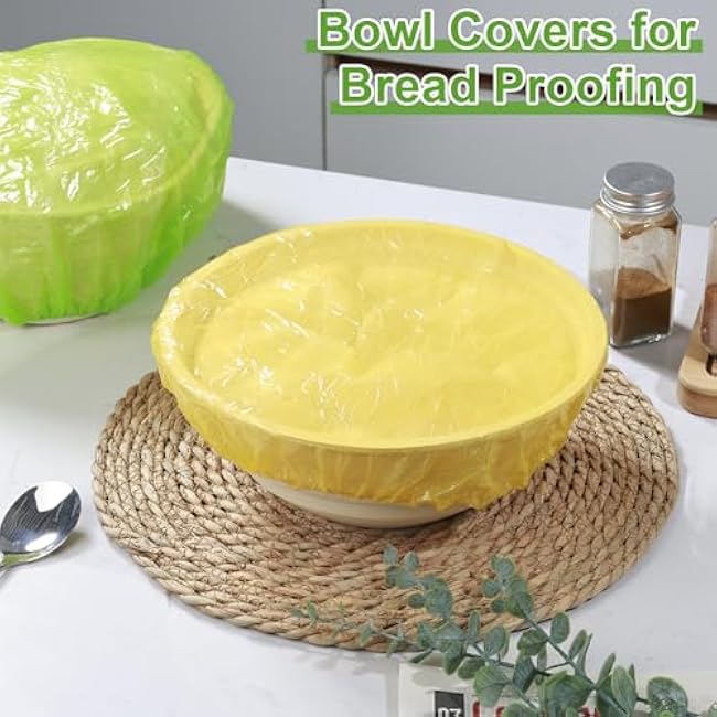 Bowl Covers Reusable Elastic Plastic Wrap for Food Storage Fresh Keeping Stretch Bags Bowl Covers for Bread Proofing Alternative to Foil for Family Outdoor Picnic Sourdough Baking 3 Size (60)