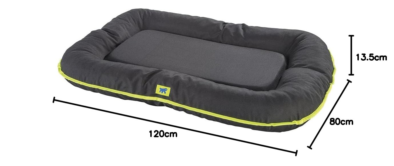 Ferplast Panier Chien Coussin Chien Grande Taille Tissu anti-rayures Lavable à 30°C.Matelas pour chien imperméable 120 x 80 x 13,5 cm.Noir