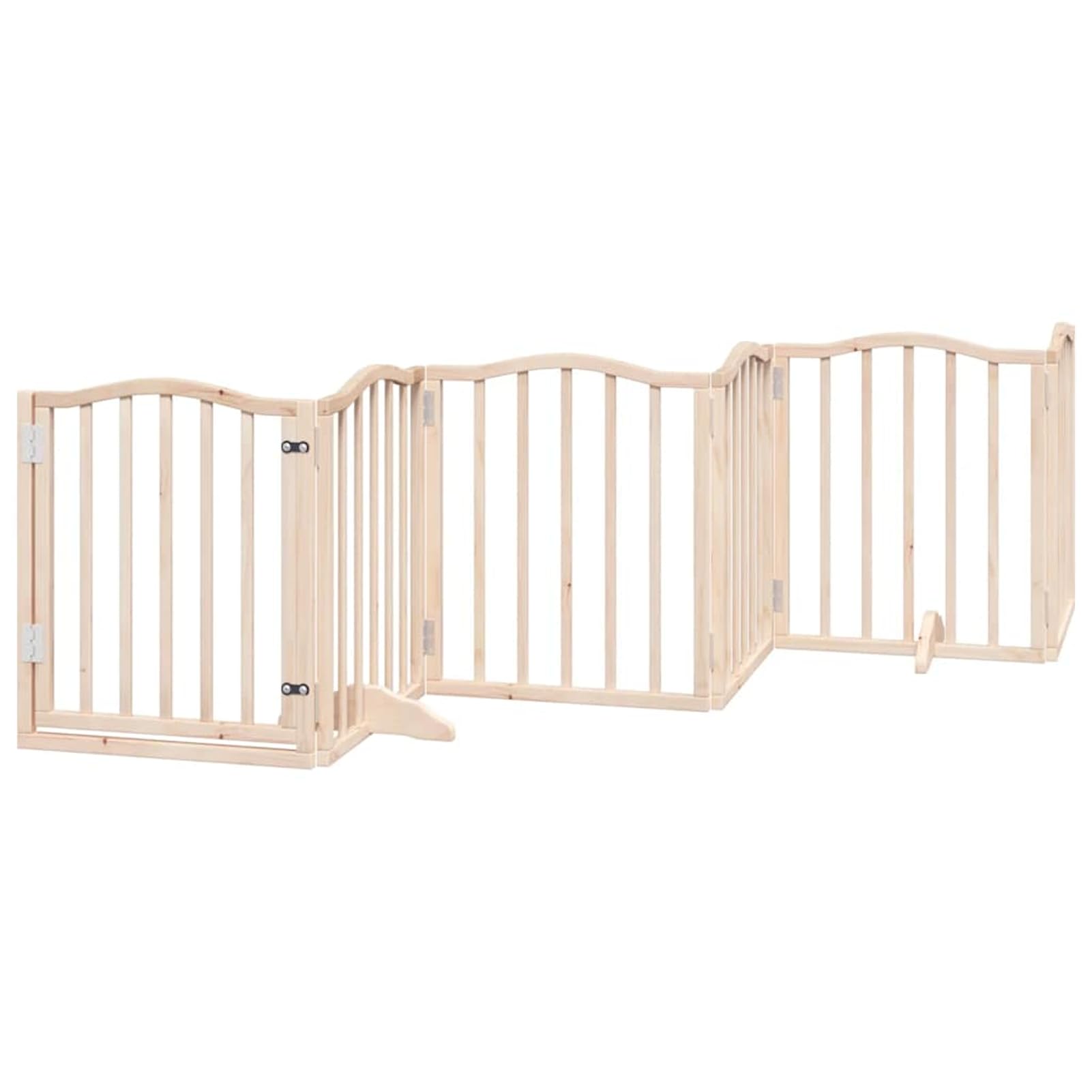 Tidyard 9-TLG. Hundetor mit Tür Faltbar 450 cm Pappelholz, Modulares Haustiertor für Zimmer Durchgänge Korridore für Kleintiere wie Hunde Katzen Welpen3155585