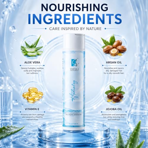 Image of Hydrating Conditioner 600 ml, 72HR Hair Smoothing for Frizz Control,Helps Repair Split Ends, Bouncy Hair Full of Life, Smooth & Silky Hair For Men & Women, Silicone, Sulphate & Paraben free