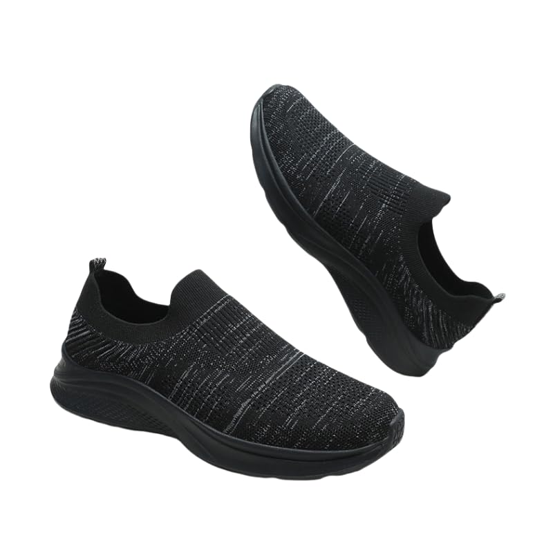 Mens Non Slip Walking Sneakers Lightweight Breathable Slip on Running Shoes - Ideal for Casual Wear and Athletic Training!