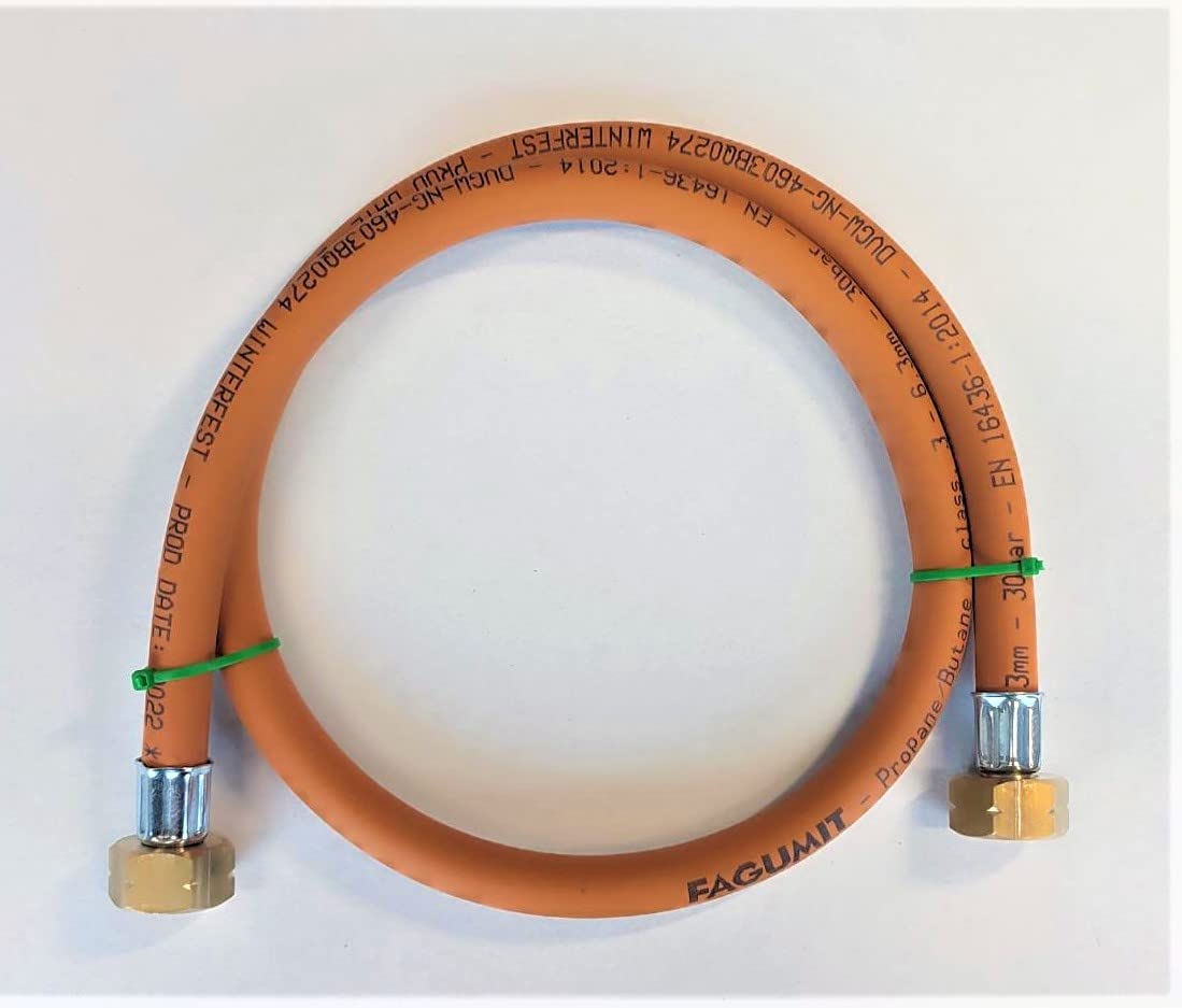 Propan Butan Tuyau de gaz de transvasement 100cm (1m) | 30 bar | jusqu'à -30°C | Verbindungsschlauch | Pantalon pour Installation multi-bouteilles Gaz liquéfié