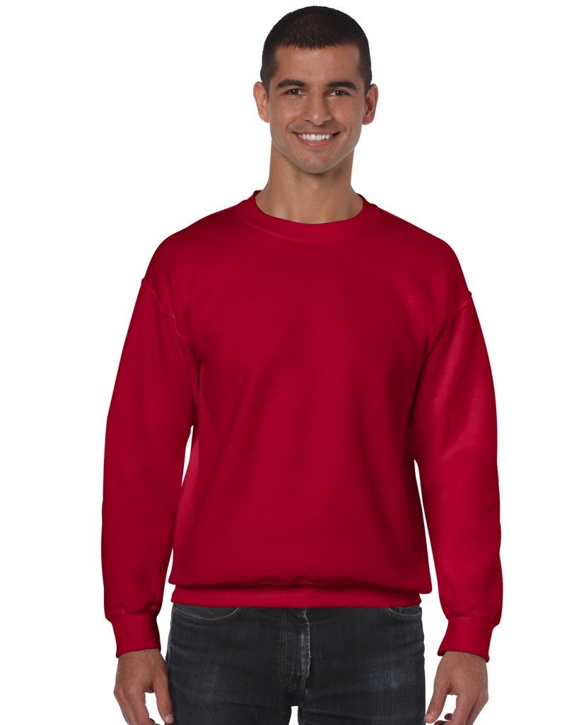 Gildan Men's Red (Cherry Red) 50/50 Adult Crewneck Sweatshirt, Uk Xxl