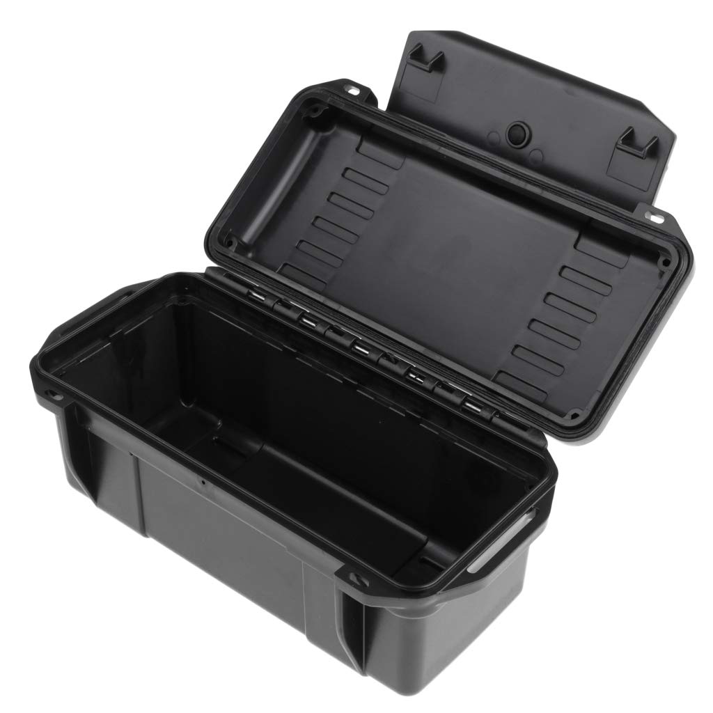 Baoblaze Outdoor Antiurto Impermeabile Scatole di Sopravvivenza di Plastica Contenitore Custodia Attrezzo - Nero