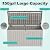EasyUp 150Gal Outdoor Deck Box Waterproof, Lager Patio Storage Box Indoor and Outdoor Use, Lockable Resin Storage Bin for Patio Furniture Cushions Garden Tools, Package Delivery,UV Resistant-Grey