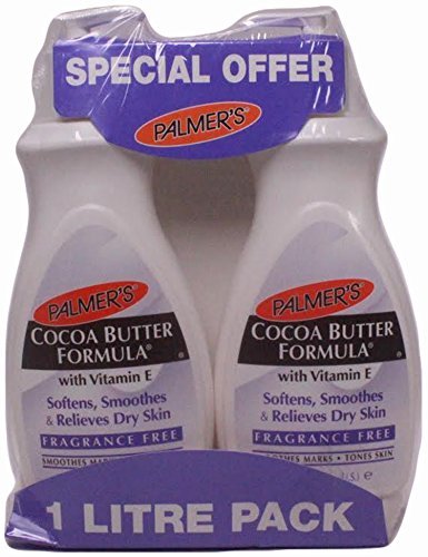Palmer's Cocoa Butter Formula With Vitamin E Lotion Fragrance Free , 13.5-Ounce Bottle (Pack of 2)