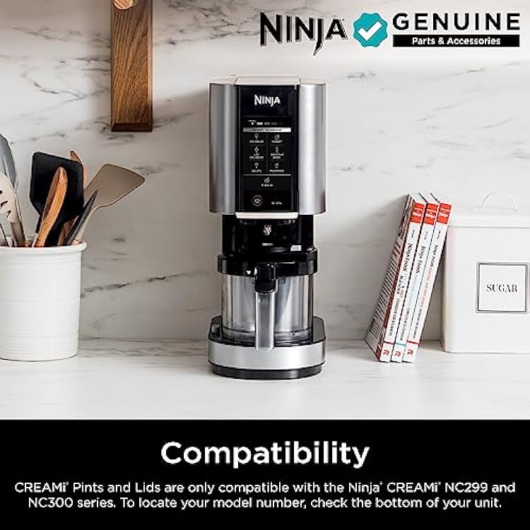 Ninja NC501 CREAMi Deluxe 11-in-1 Ice Cream & Frozen Treat Maker & More, 11 Programs & XSKPLID2CD Pints 2 Pack, Compatible with NC299AMZ & NC300s Series Creami Ice Cream Makers