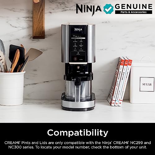 Ninja® CREAMi® Original Pints 2 Pack, Compatible with NC299AMZ & NC300s Series CREAMi® Ice Cream Makers, BPA-Free & Dishwasher Safe, Color Lids, 1 Pint Each, Clear/Lime/Aqua, XSKPLID2CD by Ninja - Image 3