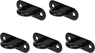 Alaaner 5 Pcs Stainless Steel Eye Plate Ceiling Hook Pad Eye Plate Reinforced Load Bearing Door Fixing Buckle Oval