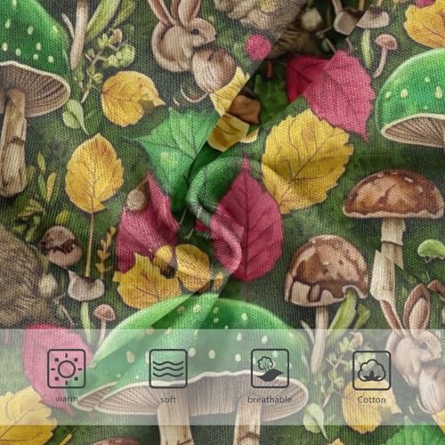 Vintage Green Mushrooms Toddler Underwear, Girl Panties, 2T–8 Years3