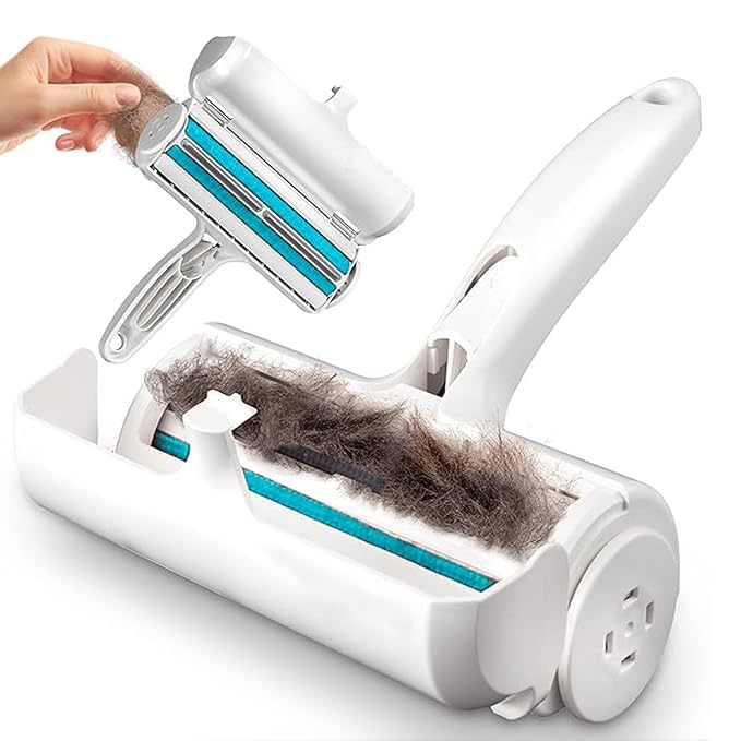 Pet Hair Remover and Reusable Lint Roller - Bitrexup Cat and Dog Hair Remover for Furniture, Couch, Carpet, Clothing and Bedding - Portable, Multi-Surface Fur Removal Tool,Multicolor