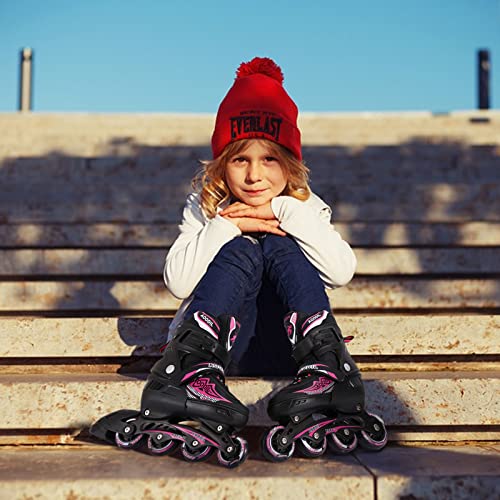 Rollingsurfer 𝑨𝒅𝒋𝒖𝒔𝒕𝒂𝒃𝒍𝒆 𝑰𝒏𝒍𝒊𝒏𝒆 𝑺𝒌𝒂𝒕𝒆𝒔 For Kids, Roller Blades With Full Light Up Wheels, Beginner Roller Skates, Outdoor Sports Inline Skates For Youth Adults Girls And Boys #TOP6