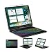 LENRICH iPad pro 12.9 case with Keyboard 2018 3rd Backlit,7 Color Backlight 360 Rotatable Wireless Smart Folio 180 flip Swivel Stand Hard Shell Cover Auto Sleep/Wake up Black