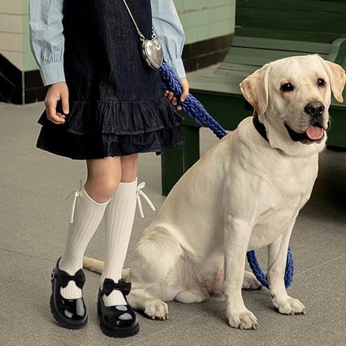 Image of Wulubaba Toddler Girl Dress Shoes Bow Black Dress School Shoes Princess Mary Jane for Toddler /Little Girl