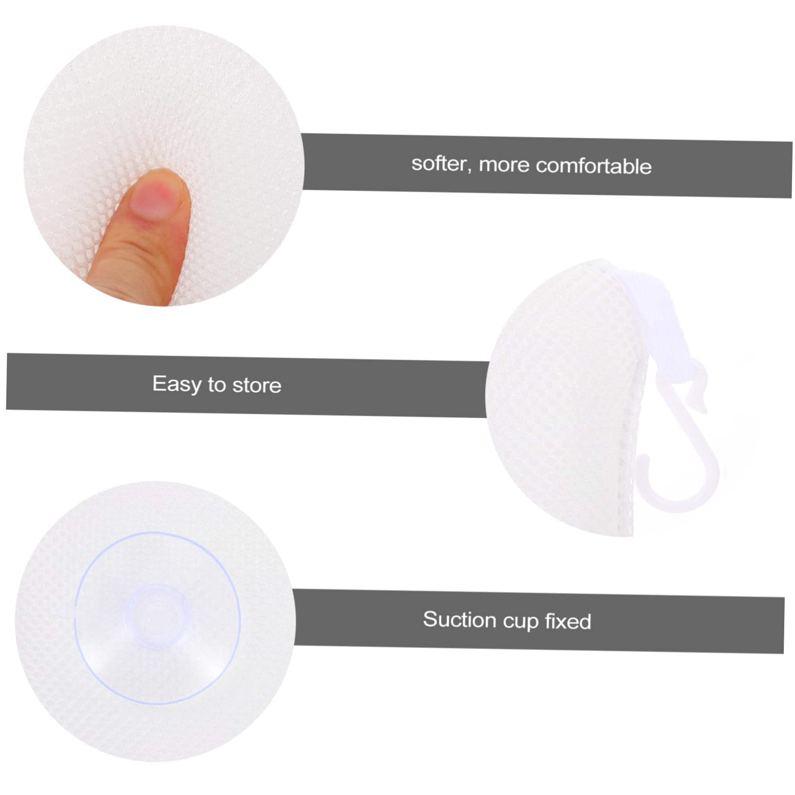 Healvian 3pezzi Cuscino Da Bagno Ergonomico Con Ventose Poggiatesta Comfort Per Vasca Da Bagno e Spa Per Relax Dopo Lavoro o Allenamento