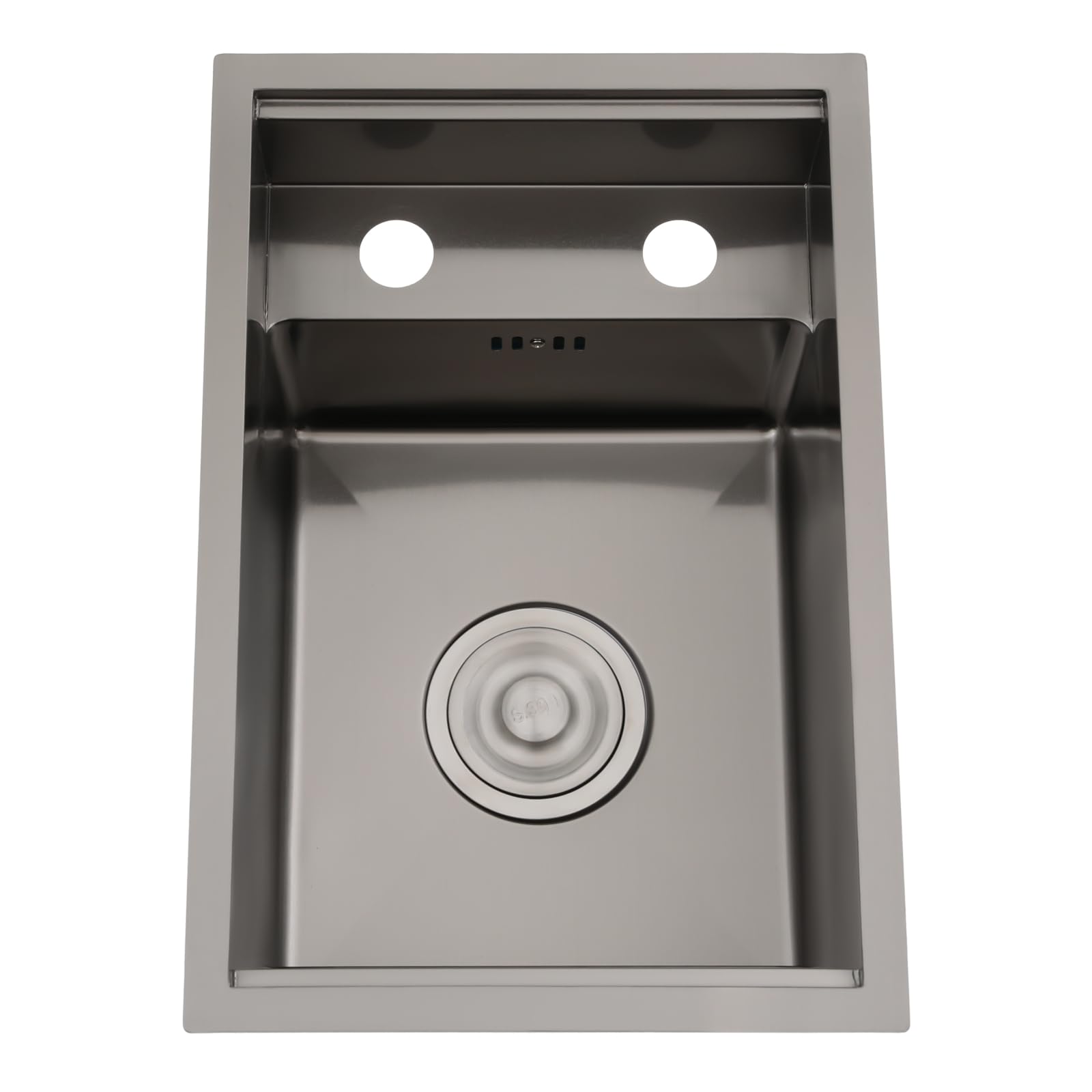 Lavello da incasso in acciaio inox, piccolo, 45 x 30 x 23 cm, 1 lavandino, lavello da incasso, lavello in acciaio inox con rubinetto pieghevole e dispenser di sapone, per negozi di dessert, caffè