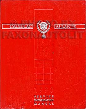 Paperback 1990 Cadillac Allante Repair Shop Manual Original Book