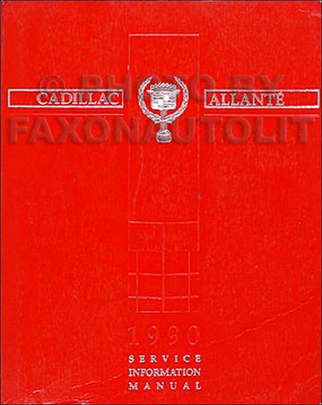 1990 Cadillac Allante Repair Shop Manual Original