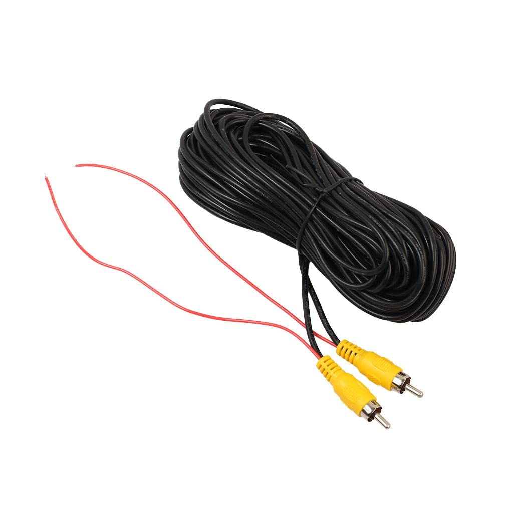 20ft Car RCA Video Extension Cable for Auto Backup Camera Monitor Rear View Parking System with Detection Wire Reverse Trigger Lead for GPS Navigation-image-18