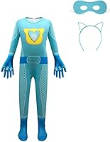 Vista 5 de Lindo disfraz de cosplay para niños con máscara y diadema, 3-10 años