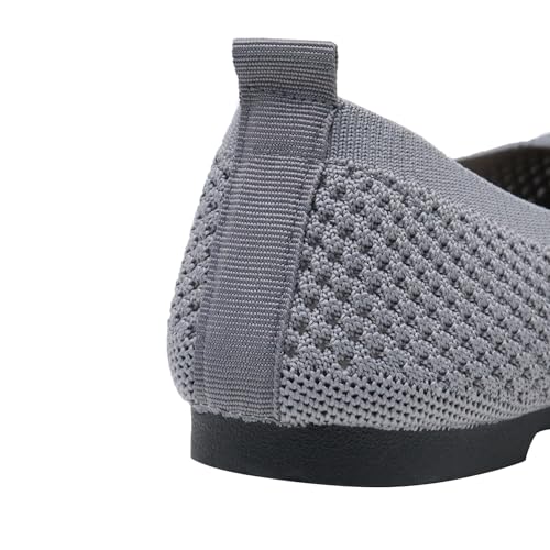 Image of Alexis Leroy Women's Loafer Mesh-Breathable Walking Shoes Slip On Casual Elastic Knit Lightweight Dressy Ballet Shoes