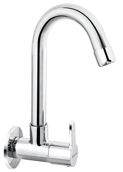 PARRYWARE Claret Wall Mounted Sink Cock with Wall Flange (Brass & Chrome Finish) T4621A1