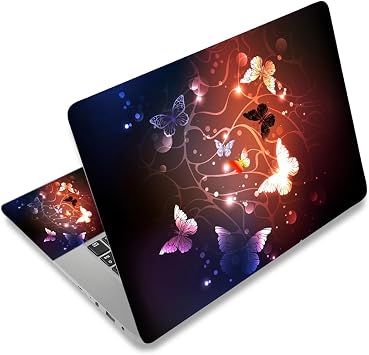Laptop Skin Sticker Decal,12" 13" 13.3" 14" 15" 15.4" 15.6" Laptop Skin Sticker Protector Cover for Toshiba Hp Samsung Dell Apple Acer Leonovo Sony Asus Laptop Notebook Butterflies