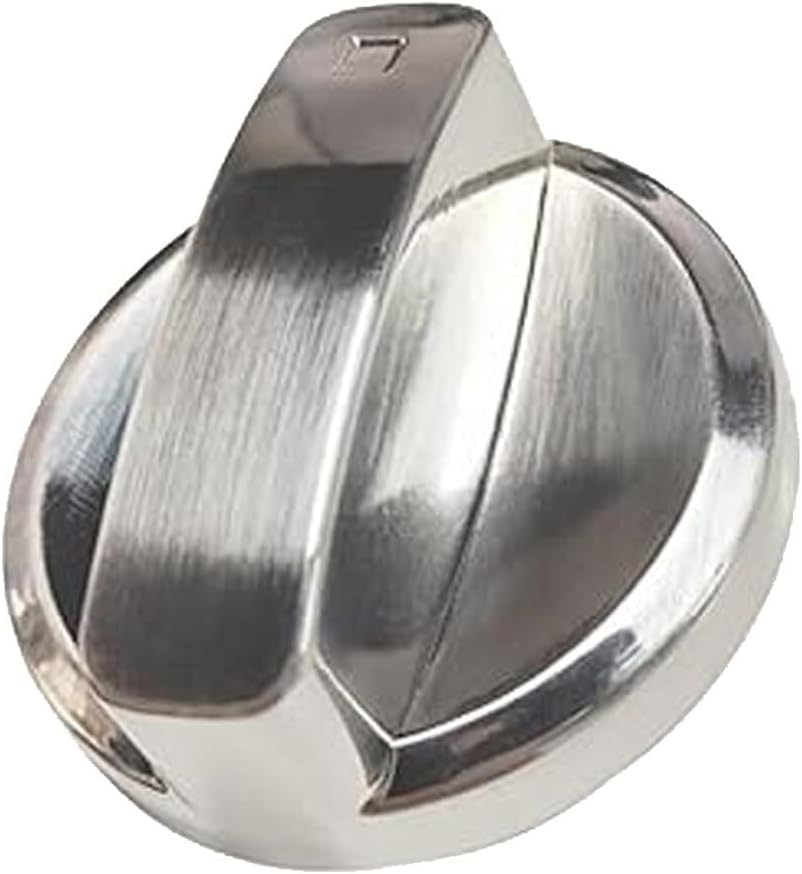 2 Pack 813396 Gas Cooktop Stainless Steel Knobs for Wolf Range Parts, CT36G/S, CT36G/S-LP Burner