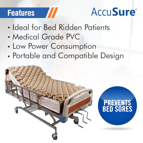 Image of AccuSure Air Mattress Anti Decubitus Air Pump and Bubble Mattress Anti Bedsore Mattress Pad, Inflatable Air Bed for Patients