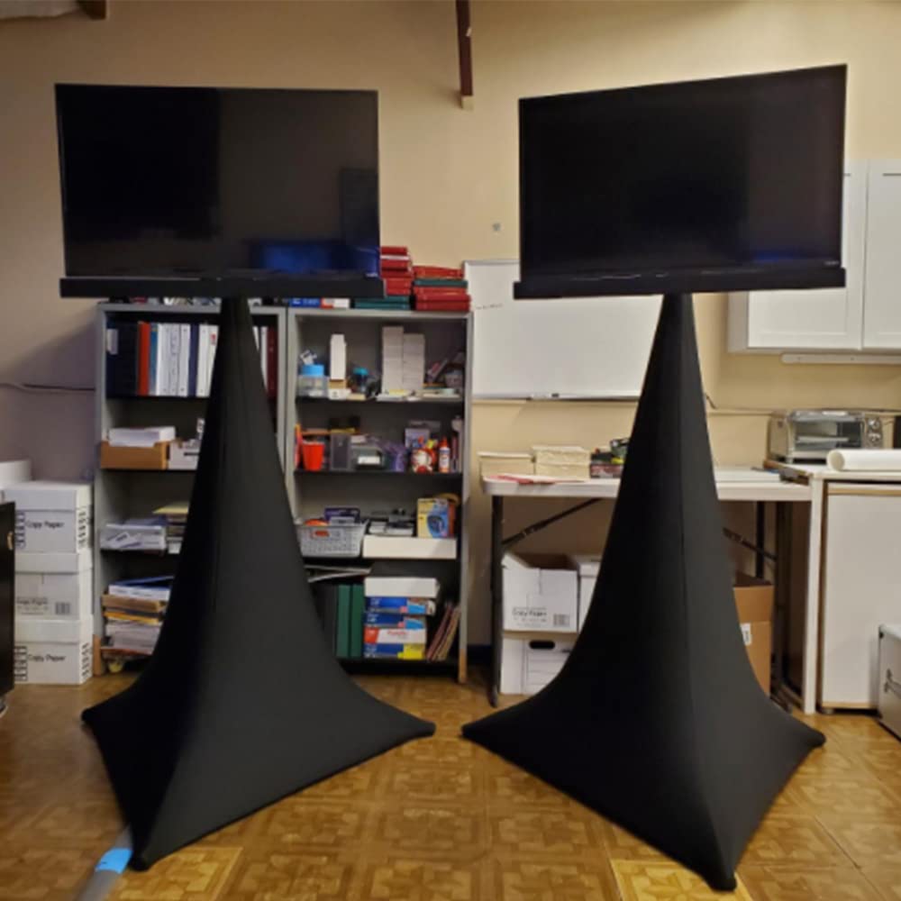 Amazon.co.jp: スピーカースタンドカバー 伸縮性スパンデックス 3面