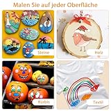 Acrylic Paint Pens Markers Set of 24, Dual Tip Fabric Pens Rock Painting Glass Ceramic Wood Egg Canvas Paper Coloring Pumpkin Decorations Painting Kit DIY Scrapbook Art Crafts Supplies Kids Adults - Image 5