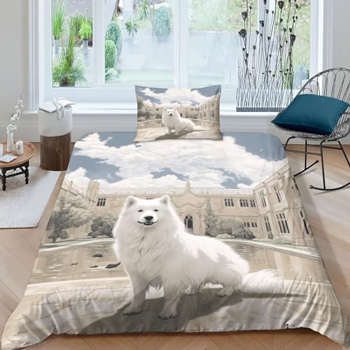 Housse de couette motif Samoyède pour une chambre douce et cocooning - 2