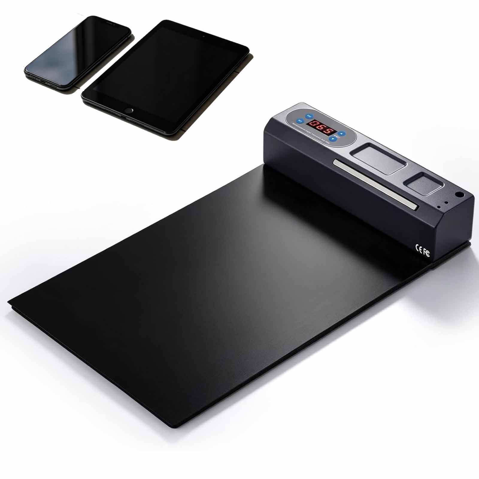 Tapis chauffant réparation écran LCD silicone 30x21cm réglable 120°C