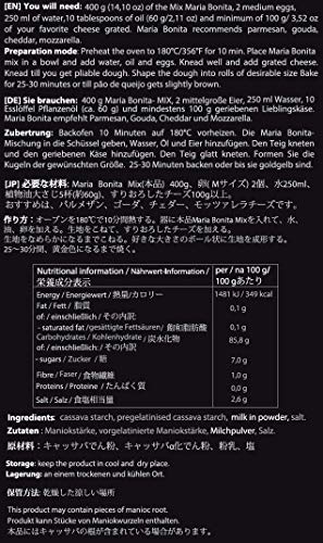 Pao de Queijo, 3x 400 g , brasilianische Käsebrötchen, glutenfrei Mehl, kein künstlicher Geschmack - Maria Bonita