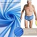 Florith Adult Plastic Pants Waterproof Underwear Diaper Cover for Men and Women - Reusable Incontinence Protective Briefs Leakproof Rubber Pants 2Pcs (Blue, L)