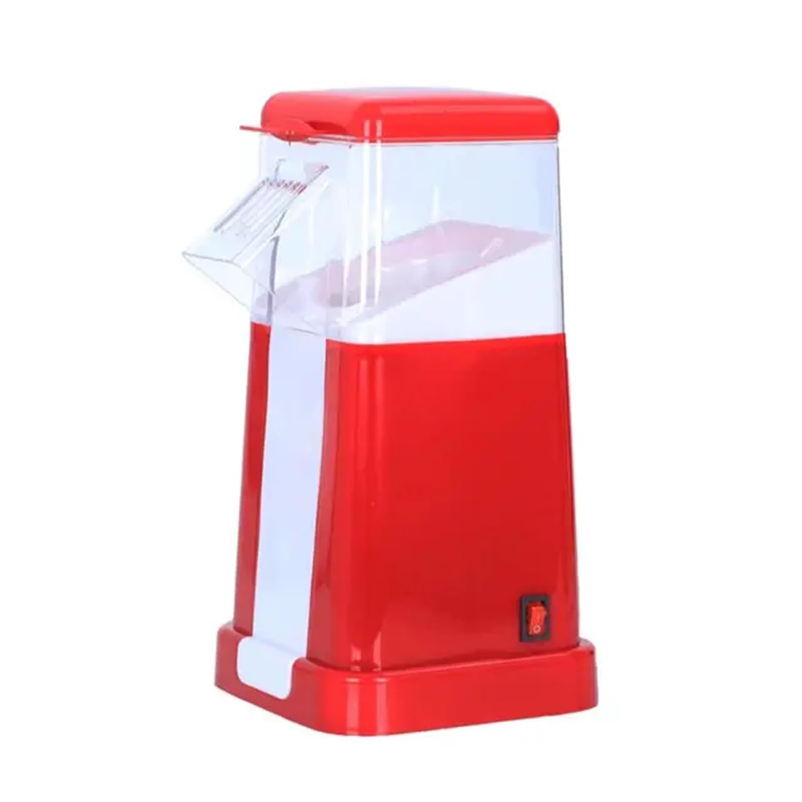 Máquina de palomitas maíz aire caliente, máquina eléctrica 1200W, rápidas con tapa superior for fiesta familiar en casa (rojo) Máquina de palomitas