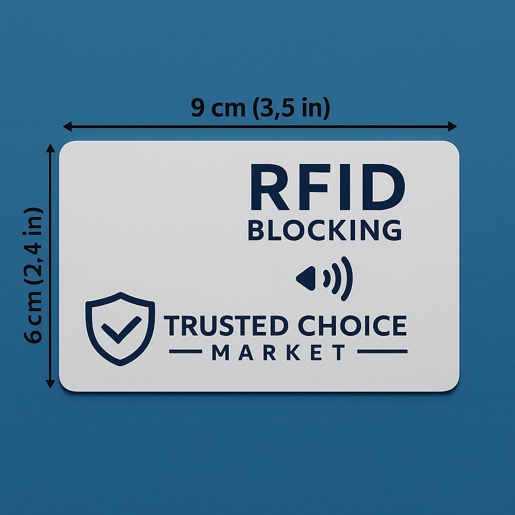 Karty blokujące RFID, 6 sztuk, bezdotykowa ochrona NFC do kredytów, debetów, dowodu osobistego, bankomatu i paszportu, wąska blokada kart antykradzieżowych do portfela i torebki, szare