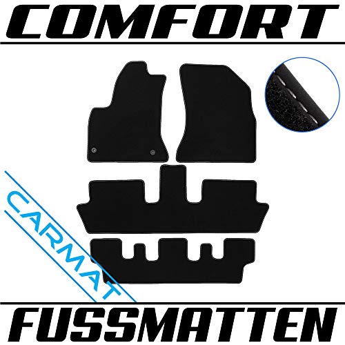 MTM Tappetini Gomma per Citroen C4 Grand Picasso 7 posti 10.2006-2013 Design a Vaschetta, su Misura con Bordi Rialzati cod. 3D 5311