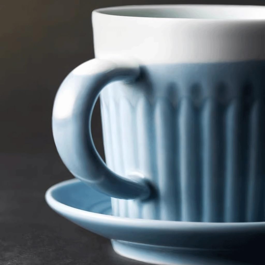 ENGENDER Tazas Cafe Taza De Café Y Platillo Cerámica Simples Hechos A Mano Té La Tarde Individual Mug Cups
