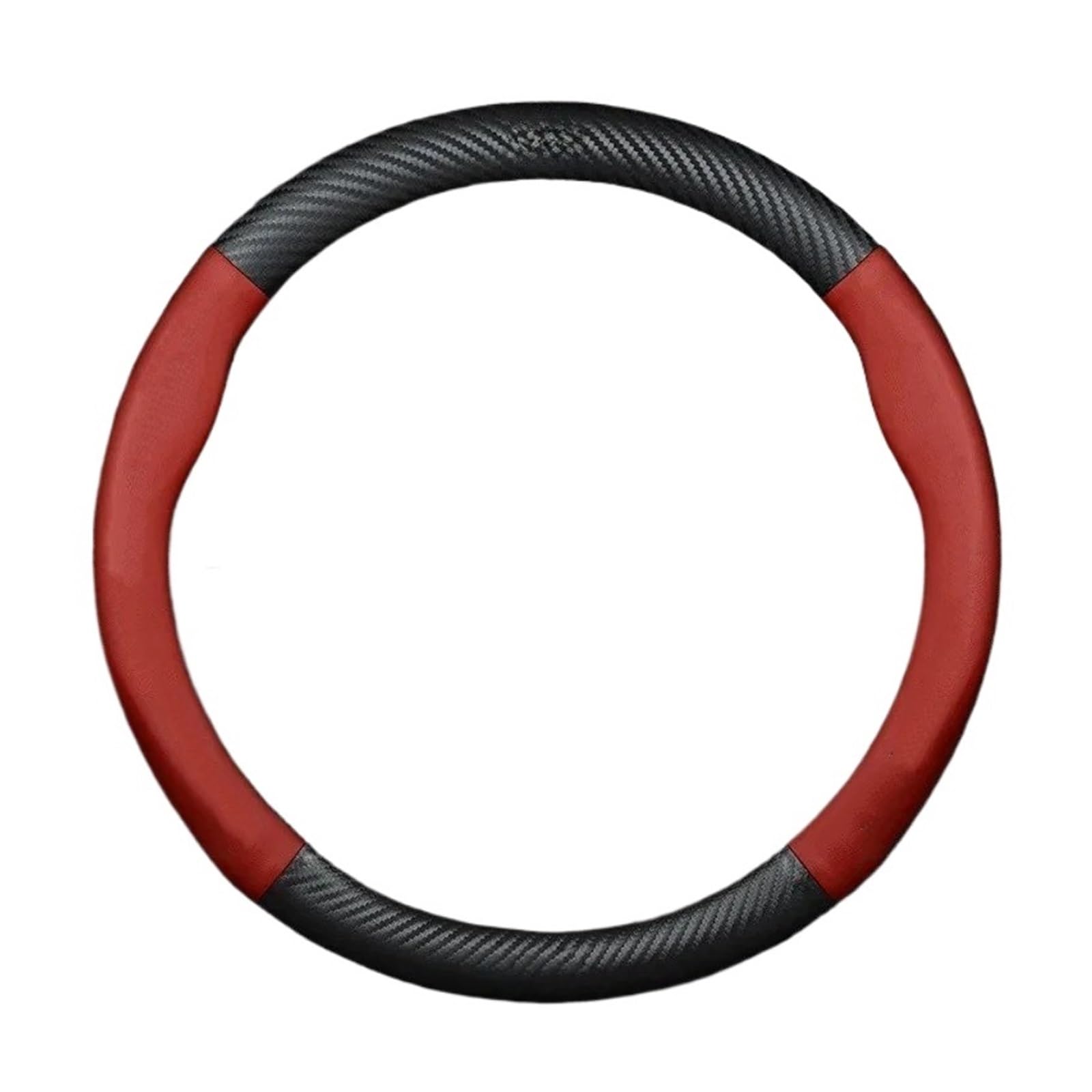 Cubre Volante Coche para Toyota para Prius De 1.ª 2.ª 3.ª 4.ª Y 5.ª Generación Funda Volante Cuero Antideslizante Y Fibra Carbono Funda Volante Coche(Red Round)
