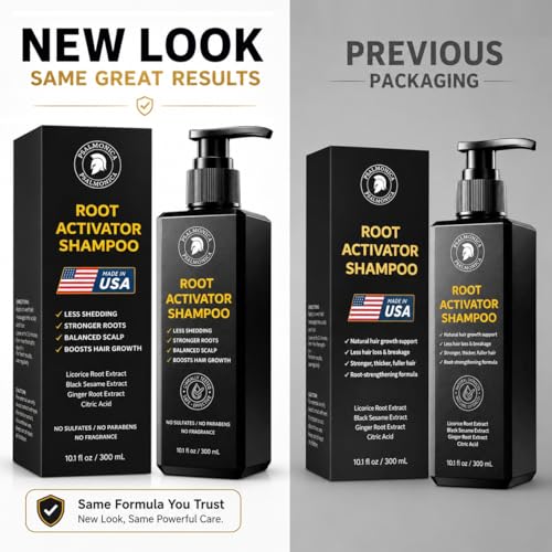 Image of Root Activator Shampoo for Men: Made In USA - Hair Growth Shampoo for Hair Loss and Thinning Hair - Hair Loss RegrowthTreatments for Women Men (Refreshing Scent)
