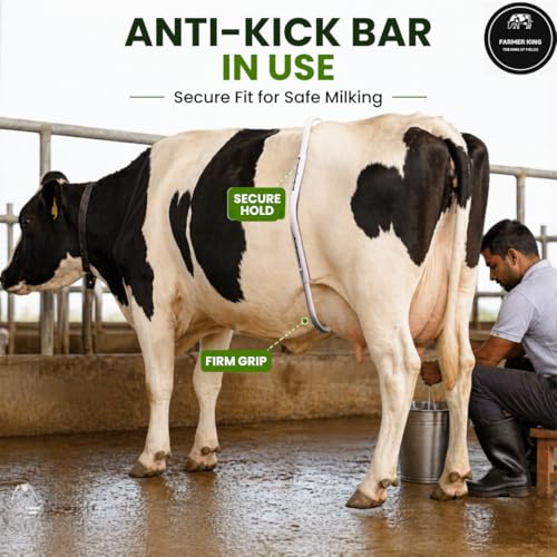 Image of Farmer King MAT Heavy-Duty Adjustable Cow Anti-Kick Bar Secure Livestock Restraint for Safe Milking an