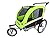 Booyah Large Pet Bike Trailer Dog Stroller & Jogger with Shocks Non Tipping. Green/Yellow