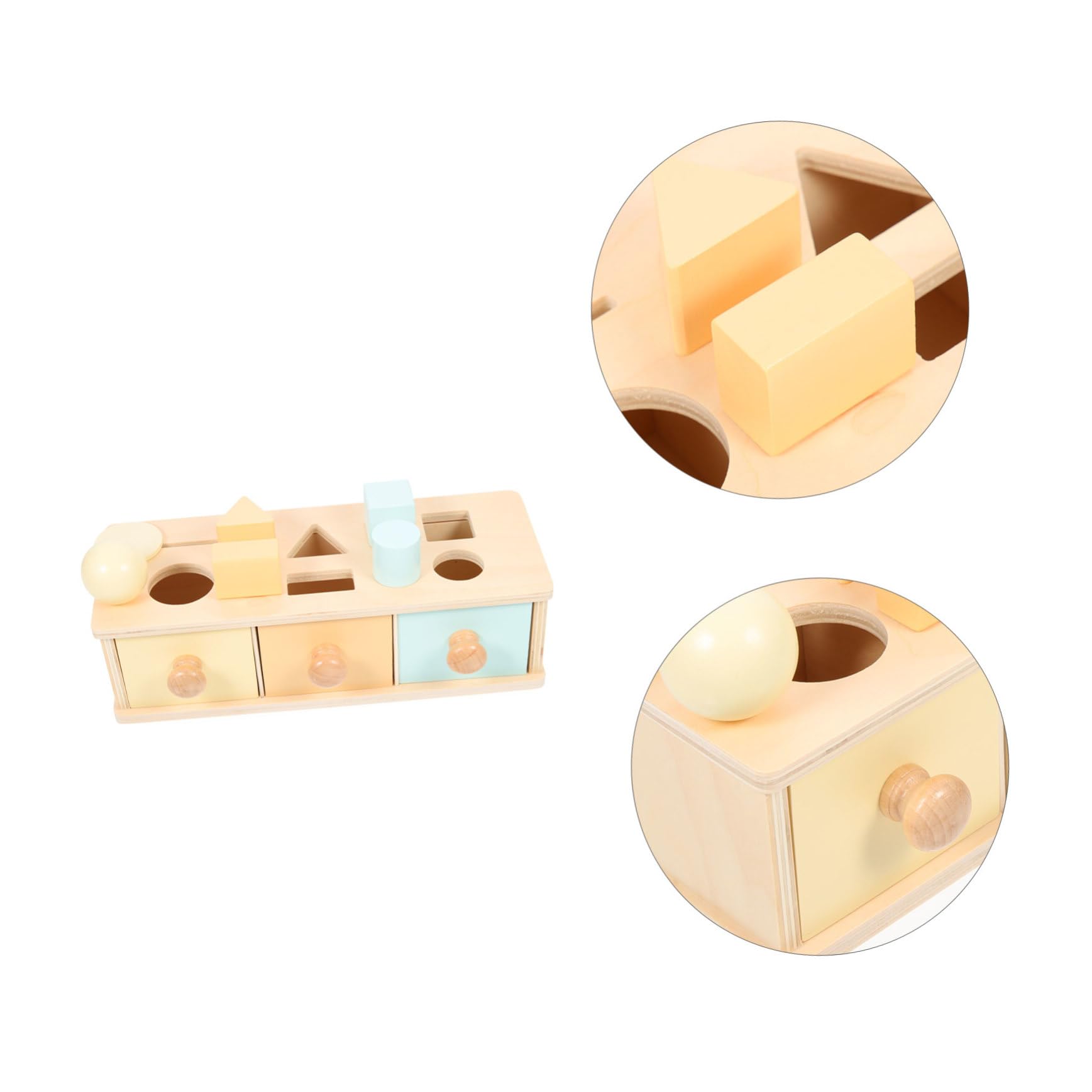 Caja Montessori de Madera Educativa para Juguete Intelectual Multifuncional con Desarrollo de Motricidad Fina y Reconocimiento de Colores para Bebés y Preescolares Regalo para