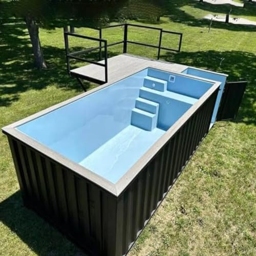 Large Capacity Prefab Container Swimming Pool Stylish Above-Ground Fiberglass Pool