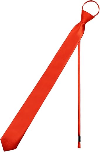 Skinny Ties for Men Pre-tied Adjustable Mens Ties, Solid Color Mens Neckties for Business Wedding Casual Graduation