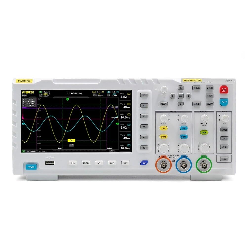 -1014D 7 Inch TFT LCD Display Screen 2 In 1 Dual Channel Input Storage Oscilloscope Digital Signal Generator